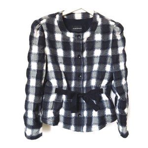 Club Monaco wool/cotton plaid jacket Size S